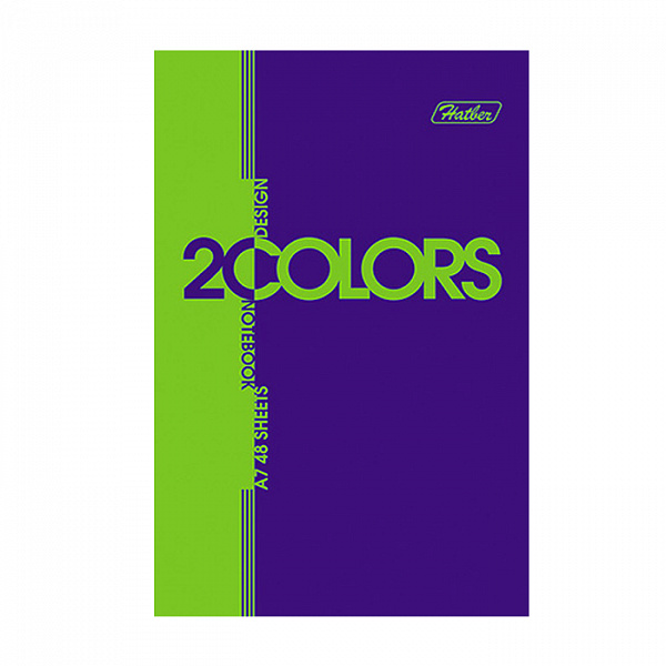 БЛОКНОТ 48 Л, А7, КЛ, ХАТБЕР. 2COLORS, СКЛЕЙКА /100/