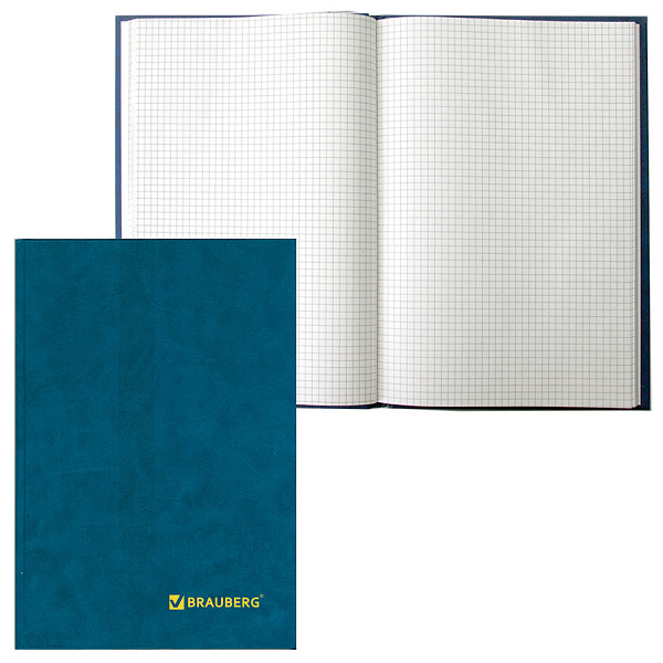 КНИГА УЧЕТА 160 Л, А4, КЛ, BRAUBERG, ТВ. ОБЛ. БУМВИНИЛ, ОФСЕТ /
