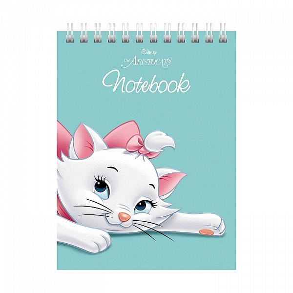 БЛОКНОТ 40 Л, А6, КЛ, ХАТБЕР. DISNEY. КОШЕЧКА МАРИ, МЕЛ. ОБЛ. УФ-ЛАК, НА ГРЕБНЕ /6/96/