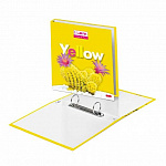 ПАПКА НА 2 КОЛЬЦА, А5, ХАТБЕР. YELLOW, ГЛЯНЦ. ЛАМ. /12/