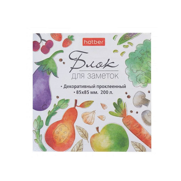 БЛОК Д/ЗАПИСИ 85*85 ММ, ХАТБЕР. VITAMINS, В ПЛЕНКЕ /50/