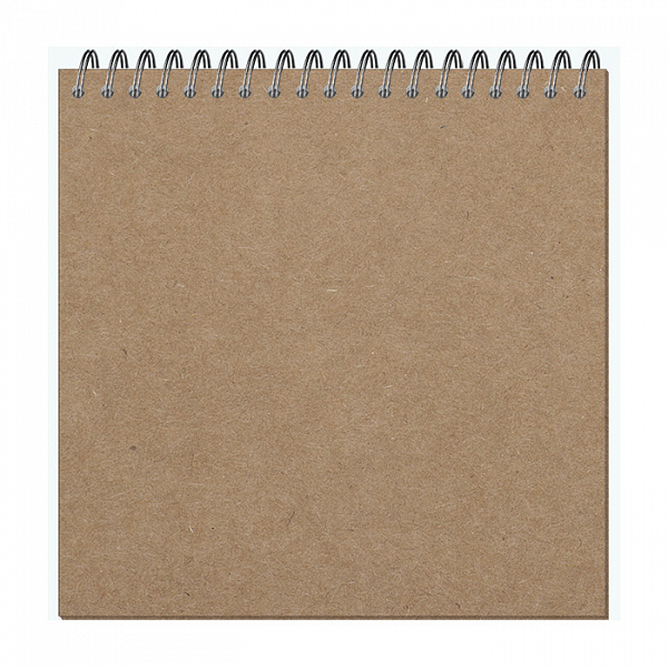 БЛОКНОТ-СКЕТЧБУК 60 Л, 250*250, QUADRO BIGGER CRAFT, МЕЛ. КАРТОН, КРАФТ, НА ГРЕБНЕ /10/