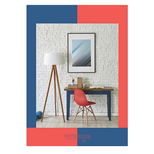 БЛОКНОТ-БИЗНЕС 120 Л, А4, КЛ, LOFT STYLE, ТВ. ПЕРЕП. МАТ. ЛАМИН. ВЫБ. ЛАК, АССОРТИ /8/