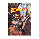 БЛОКНОТ 40 Л, А6, КЛ, ХАТБЕР. MARVEL. ЧЕЛОВЕК-ПАУК, МЕЛ. ОБЛ. УФ-ЛАК, НА ГРЕБНЕ/6/96/