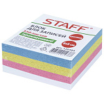 БЛОК Д/ЗАПИСИ 80*80 ММ, 350Л, STAFF, БЕЛЫЙ/ЦВЕТНОЙ /30/