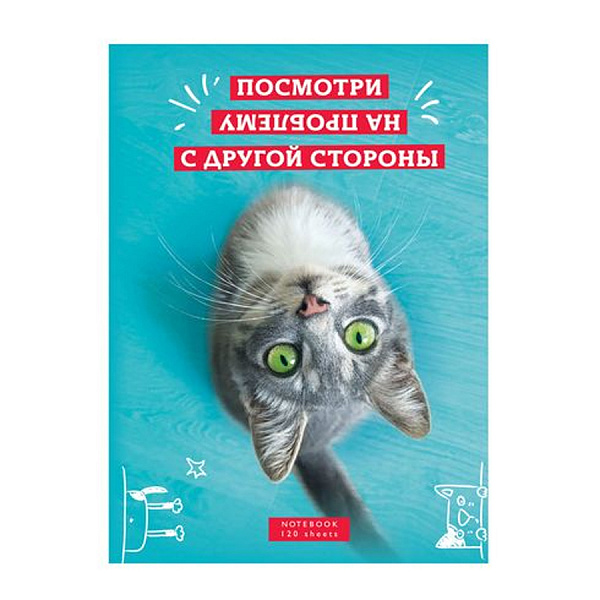 БЛОКНОТ-БИЗНЕС 120 Л, А4, КЛ, PROBLEM? ТВ. ПЕРЕП. МАТ. ЛАМИН. ВЫБ. ЛАК, АССОРТИ /8/