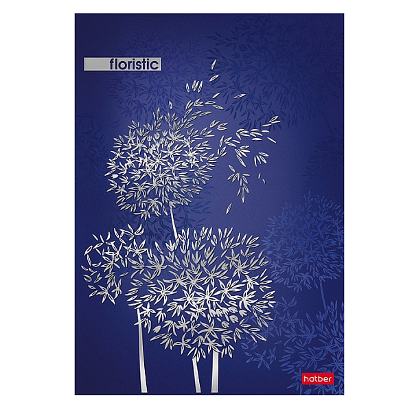БЛОКНОТ-БИЗНЕС 80 Л, А4, КЛ, ХАТБЕР. FLORISTIC, ТВ. ОБЛ, МАТ. ЛАМ. 3D. ФОЛЬГА /10/