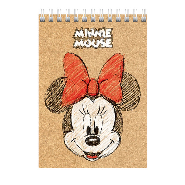 БЛОКНОТ 40 Л, А6, КЛ, ХАТБЕР. DISNEY. МИККИ МАУС, МЕЛ. ОБЛ. УФ-ЛАК, НА ГРЕБНЕ /6/96/