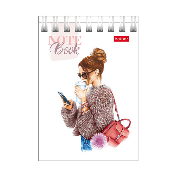 БЛОКНОТ 60 Л, А7, КЛ, HAPPY TIME, МЕЛ. КАРТ. ОБЛ. НА ГРЕБНЕ /78/