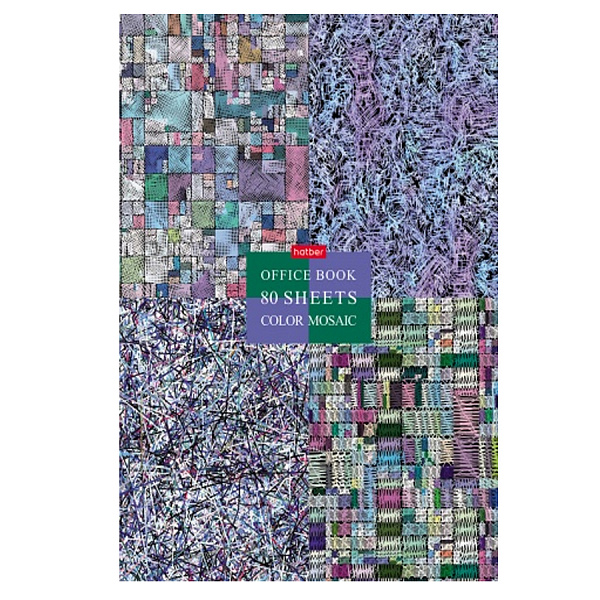 БЛОКНОТ-БИЗНЕС 80 Л, А4, КЛ, ХАТБЕР. COLOR MOSAIC, ТВ. ПЕРЕП, МАТ. ЛАМ. /10/