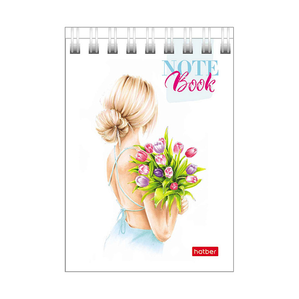 БЛОКНОТ 60 Л, А7, КЛ, HAPPY TIME, МЕЛ. КАРТ. ОБЛ. НА ГРЕБНЕ /78/