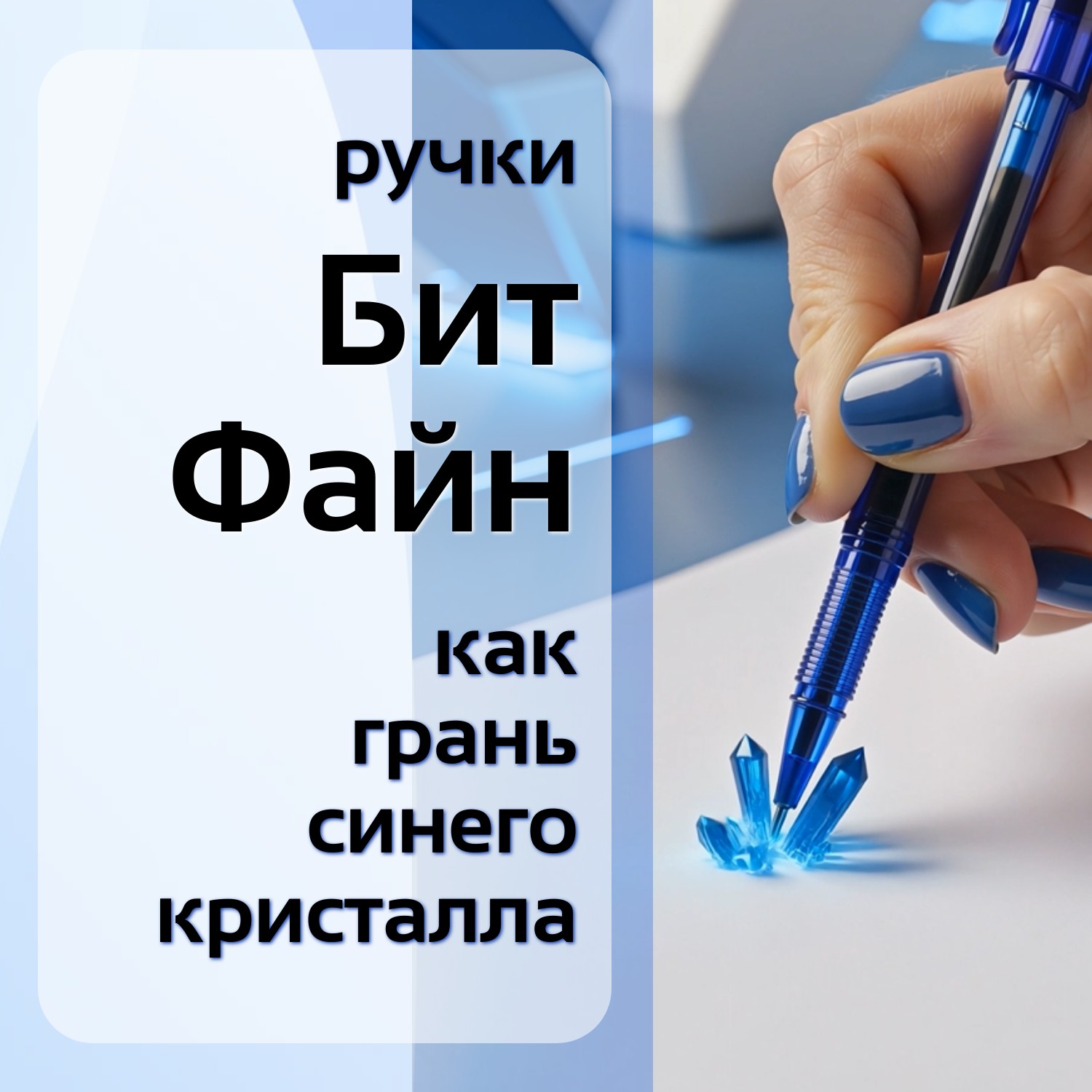 Шариковая ручка «Бит Файн» от Hatber: классика в синих тонах!