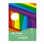 БУМАГА ЦВЕТНАЯ БАРХАТНАЯ А4 10ЦВ. РАЗНОЦВЕТНЫЕ ПОЛОСКИ, ЕВРОПОДВЕС /40/