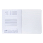 ТЕТРАДЬ 48 Л, А5, КЛ, ХАТБЕР. SOLOMATTE. ЧЕРНЫЙ БАРХАТ, ЛАМ. SOFT-TOUCH, НА СКОБЕ /5/60/