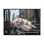 АЛЬБОМ Д/РИС. 40 Л. A4, ERICHKRAUSE BIG CITY CATS, НА СКОБЕ, MIX-PACK /5/30/