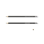 КАРАНДАШ Ч/Г ERICHKRAUSE СМОЛЯНОЙ ЧЕРНЫЙ 101, HB, ШЕСТИГР. С ЛАСТИКОМ, ЗАТОЧЕН. НАБОР 04 ШТ /24/144/