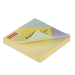 БЛОК Д/ЗАПИСИ 75*75 ММ, 100Л, ХАТБЕР PASTEL, ЖЕЛТЫЙ /12/384/