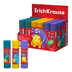 КЛЕЙ КАРАНДАШ 13 ГР. ERICHKRAUSE EASY STICK JOLLY FRIENDS, БЕЛЫЙ, ДИСПЛЕЙ /24/576/