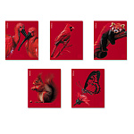 ТЕТРАДЬ 48 Л, А5, КЛ. ERICHKRAUSE SCARLET, ЛАМ. SOFT-TOUCH+ВЫБ. УФ-ЛАК, MIX-PACK /5/100/