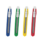 НОЖ КАНЦЕЛЯРСКИЙ 0.9 СМ. STAFF БАЗОВЫЙ ЭКОНОМ, ФИКСАТОР, КЛИП, АССОРТИ /30/