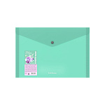 КОНВЕРТ ПЛАСТ. НА КНОПКЕ, А4, ЕRICHКRAUSE MATT PASTEL BLOOM, 0,55 ММ, 4 ОТД.  ПРОЗР. АССОРТИ /4/68/