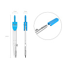 ЦИРКУЛЬ ERICHKRAUSE SCHOOL, МЕТАЛЛ. /24/48/192/