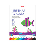 БУМАГА ЦВЕТНАЯ A4, 40 Л, 10 ЦВ. ERICHKRAUSE, ИГРУШКА-НАБОР. ОДНОСТОРОН. МЕЛ. НА КЛЕЮ /5/30/ РФ