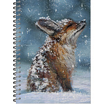 БЛОКНОТ-СКЕТЧБУК 60 Л, А5, SKETCHBOOK. СНЕЖНЫЙ ЛИСЕНОК, ЖЕСТКАЯ ЛАМ. ОБЛ. СОФТ-ТАЧ /10/