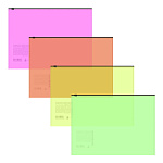 КОНВЕРТ ПЛАСТ. НА МОЛНИИ, А5+, ERICHKRAUSE FIZZY NEON ZIP, 0,14 ММ, ПОЛУПРОЗР. АССОРТИ /12/180/ РФ