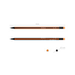 КАРАНДАШ Ч/Г ERICHKRAUSE ВИВО, НАБОР 04 ШТ, С ЛАСТИКОМ, ЗАТОЧЕН. БЛИСТЕР /24/242/144/