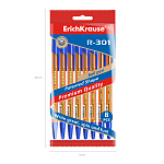 Набор из 8 ручек шариковых ErichKrause R-301 Stick Amber 0.7, цвет чернил синий (в пакете)