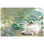 АЛЬБОМ Д/РИС. 24 Л. А4, ХАТБЕР. ПУХЛЯШИ, МАТ. ЛАМ. ТИСНЕНИЕ, НА СКОБЕ /11/55/