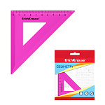 Угольник пластиковый ErichKrause Caribbean Sunset, 45°/9см, маджента, во флоупаке