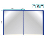 ПАПКА С ФАЙЛАМИ НА 100 КАРМАНОВ. SILWERHOF ЭКО, 0,7 ММ, СИНИЙ /20/2063000/РФ