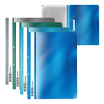 СКОРОСШИВАТЕЛЬ ПЛАСТ, А4, ERICHKRAUSE GLOSSY ICE METALLIC, 0.18 ММ, ПЕРФ. АССОРТИ /20/240/ РФ