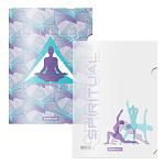 УГОЛОК А4. ПЛАСТ. ERICHKRAUSE® МЕДИТАЦИЯ, 0,16 ММ, НАБОР 04ШТ, АССОРТИ /75/