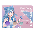 ЗАКЛАДКИ 18,75*50 ММ ERICHKRAUSE MANGA, 04ЦВ/25Л, ПЛАСТ. АССОРТИ, КАРТ. КНИЖКА /24/288/