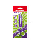 НОЖНИЦЫ 13 СМ. ERICHKRAUSE JUNIOR PROTECT, АССОРТИ, ПЛАСТ. ЧЕХОЛ /12/240/