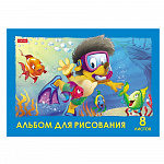 АЛЬБОМ Д/РИС. 08 Л. А4, ХАТБЕР. ВЕСЕЛЫЕ КАРТИНКИ, НА СКОБЕ /12/120/