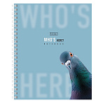 ТЕТРАДЬ 48 Л, А5, КЛ, ХАТБЕР. КТО ЗДЕСЬ? ЛАМ. МЯГКОЕ КАСАНИЕ, ПЕРФ. НА ГРЕБНЕ /4/96/