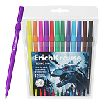 ФЛОМАСТЕРЫ НАБ. 12 ЦВ. ERICHKRAUSE ТЕХНО ДИНО, ФУТЛЯР, Е/П /12/240/