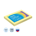 БЛОК Д/ЗАПИСИ 76*51 ММ, 100Л. ATTACHE BRIGHT COLOURS, НЕОН ЖЕЛТЫЙ /