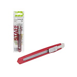 НОЖ КАНЦЕЛЯРСКИЙ 0.9 СМ. STAFF БАЗОВЫЙ ЭКОНОМ, ФИКСАТОР, КЛИП, АССОРТИ /30/