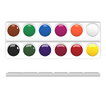 КРАСКИ АКВ. 12 ЦВ. ERICHKRAUSE BASIC LIGHT PACK, АССОРТИ, ПРОЗР. УПАК, Е/П /44/РФ