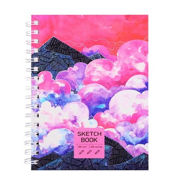 АЛЬБОМ Д/ РИС. /СКЕТЧБУК/, 100 Л, А5, АКВАРЕЛЬНЫЙ ПЕЙЗАЖ, ТВ. ОБЛ. МАТ. ЛАМ. Е/С /20/