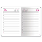 ЕЖЕДНЕВНИК 2026 ГОД, A5+, SIDNEY NEBRASKA, БЕЛ. БЛОК, ЗОЛ. СРЕЗ, БОРДОВЫЙ /10/