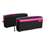 Пенал квадро c двумя отделениями ErichKrause 210x100x50мм Black&Pink
