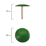 КНОПКИ КАНЦ. 10 ММ/50 ШТ, BRAUBERG, МЕТАЛЛ. ЦВЕТНЫЕ, УСИЛЕННЫЕ, К/К /100/1000/