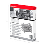 ЛОТОК ГОРИЗ. 3 УРОВНЯ, ERICHKRAUSE, СЕТЧАТЫЙ-МЕТАЛЛ, СЕРЫЙ /12/