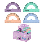 ТРАНСПОРТИР 10 СМ, 180 ГРАДУСОВ, ERICHKRAUSE PASTEL BLOOM, АССОРТИ, ДИСПЛЕЙ /20/400/ РФ